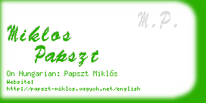 miklos papszt business card